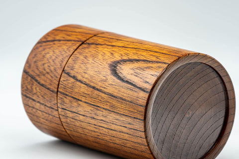 Japanese Chazutsu - 欅 Keyaki Wooden Tea Canister - 200ml - Tezumi