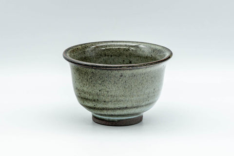 Japanese Teacup - Dark Green Hatazori-gata Yunomi - 100ml - Tezumi