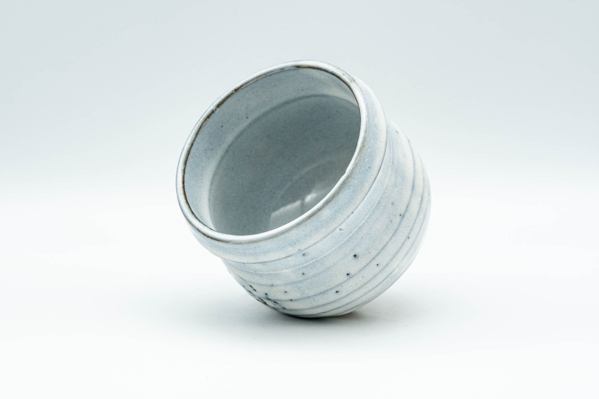 Japanese Teacup - Spiral White Glazed Yunomi - 160ml
