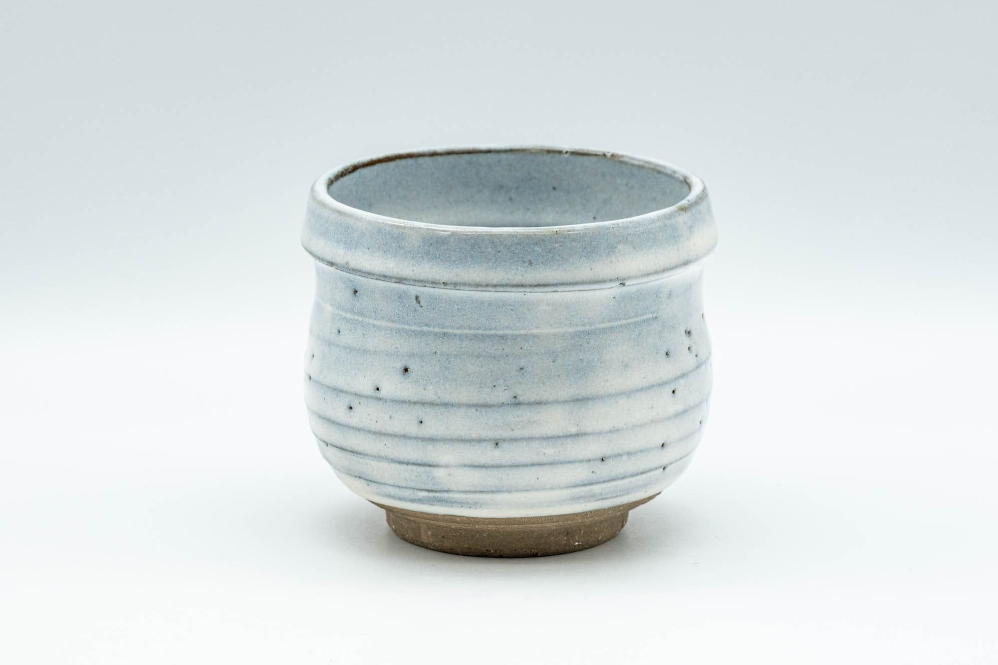 Japanese Teacup - Spiral White Glazed Yunomi - 160ml