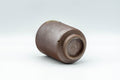 Japanese Teacup - Stoneware Shigaraki-yaki Yunomi - 190ml - tipped on its side showing the base