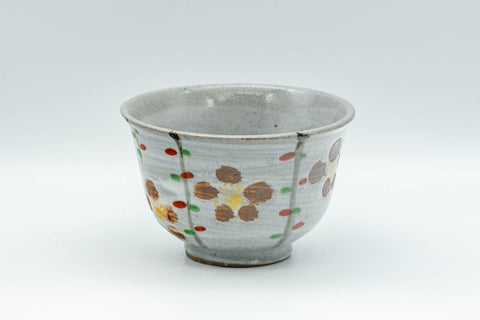Japanese Teacup - Floral Grey Yunomi - 150ml