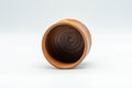 Japanese Teacup - Hidasuki Bizen-yaki Yunomi - 190ml - top-down view showing the dark interior