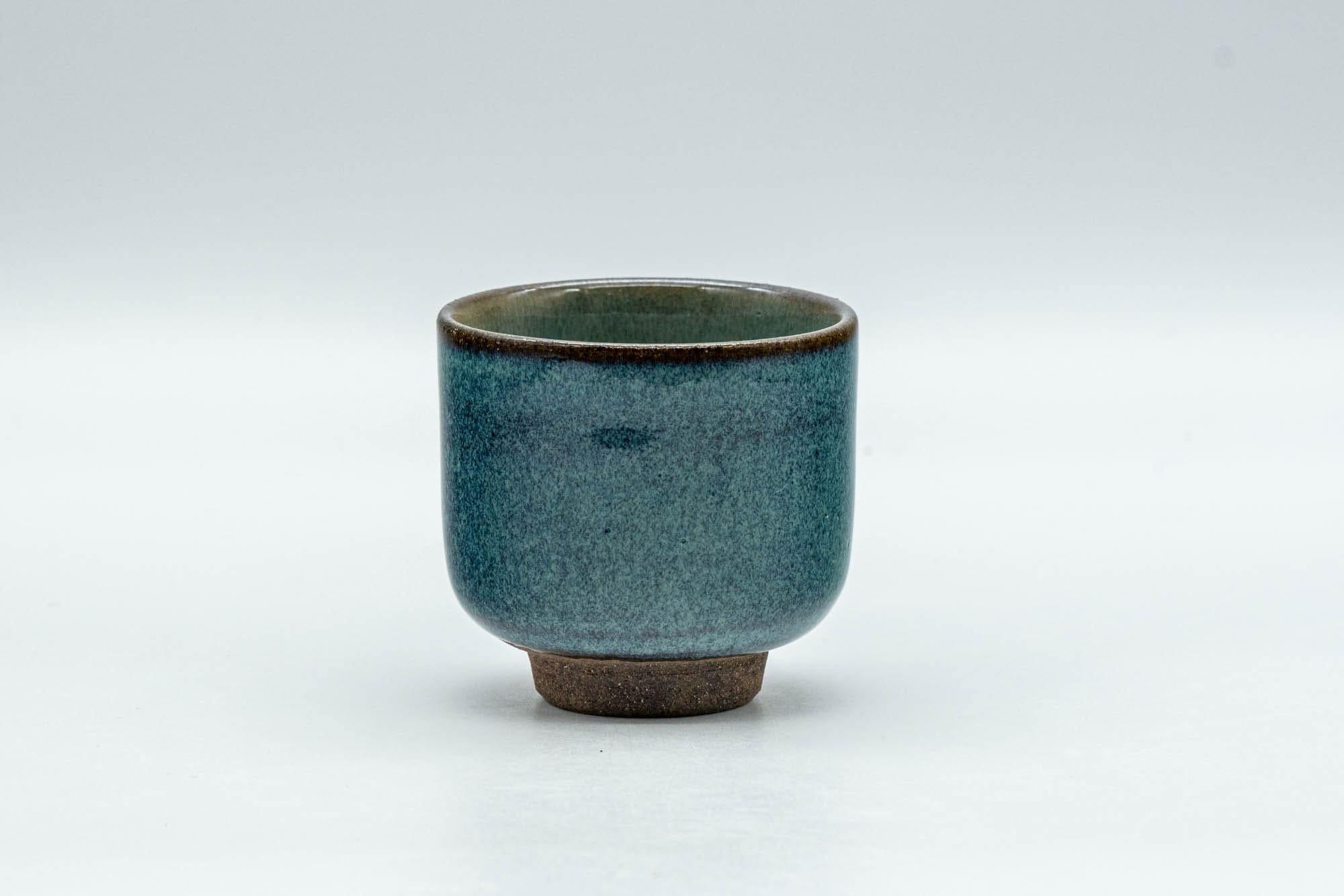 Japanese Teacup - Turquoise Blue Hare's Fur Glazed Guinomi - 40ml - Tezumi