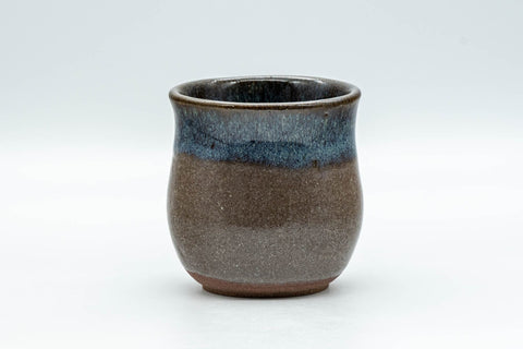 Japanese Teacup - Curvy Hare's Fur Drip Glazed Yunomi - 125ml