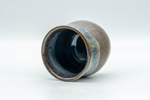 Japanese Teacup - Curvy Hare's Fur Drip Glazed Yunomi - 125ml