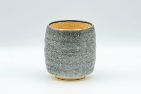 Japanese Teacup - Grey Snowflake Glazed Tsutsu-gata Yunomi - 240ml - Tezumi