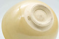 Tezumi — Japanese Matcha Bowl - 宮川香泉 Miyagawa Kousen Beige Kyo-yaki Chawan - 300ml — tipped to show the interior