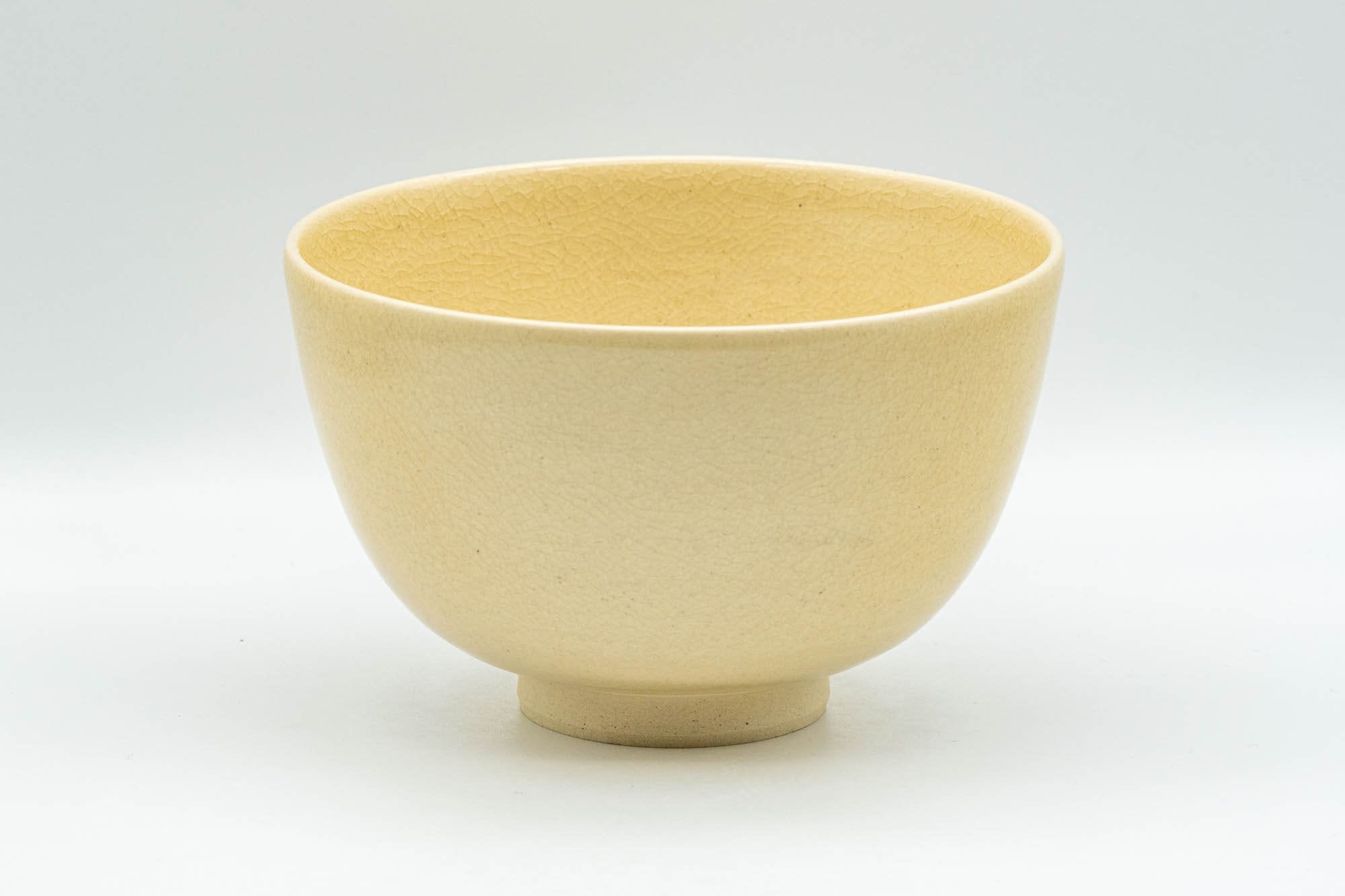 Japanese Matcha Bowl - Beige Glazed Kyo-yaki Chawan - 350ml