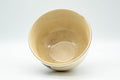 Japanese Matcha Bowl - Ginkgo Leaf Kyo-yaki Chawan 宮地英香 - 400ml - top-down view showing the glazed interior