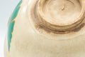 Japanese Matcha Bowl - Ginkgo Leaf Kyo-yaki Chawan 宮地英香 - 400ml - closeup of the underside showing the foot