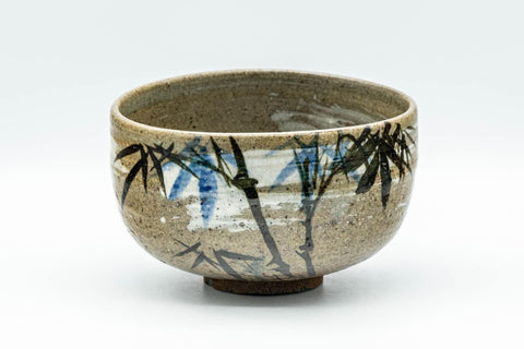 Japanese Matcha Bowl - Brushed Chawan with Bamboo Motif  - 350ml - Tezumi