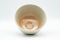Japanese Matcha Bowl - Spiral Carvings Kyo-yaki Chawan 晴香 - 350ml - top-down view showing the glazed interior