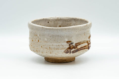 Japanese Matcha Bowl - Beige Shino Glazed Dojimari-gata Chawan - 450ml