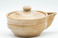 Japanese Houhin - Beige Ribbed Hagi-yaki Handle-less Teapot - 100ml - Tezumi