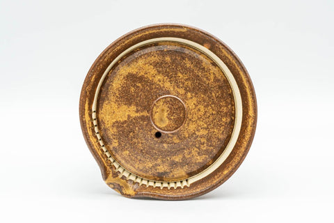 Japanese Shiboridashi - Brown Spiraling Akogi-yaki Teapot - 160ml - Tezumi