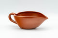 Japanese Yuzamashi - Rear-Handled Heart-shaped Tokoname-yaki Water Cooler - 150ml - side view showing the rear handle and pouring spout