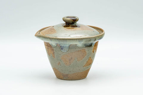 Japanese Shiboridashi - Hare's Fur Drip-Glazed Akogi-yaki Teapot - 90ml - Tezumi