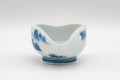 Tezumi — Japanese Katakuchi - Hataman Toen (畑萬陶苑) Porcelain Water Cooler - 40ml — front view from another angle