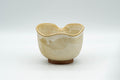 Tezumi — Japanese Katakuchi - Beige White Drip-Glazed Water Cooler - 150ml — tipped to show the interior