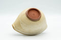 Tezumi — Japanese Katakuchi - Beige White Drip-Glazed Water Cooler - 150ml — closeup of the glaze