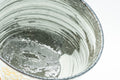 Japanese Matcha Bowl - Handbell Design Kyo-yaki Chawan - 350ml - overhead detail of the brushed interior