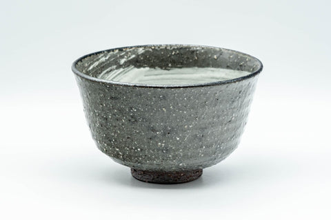 Japanese Matcha Bowl - Handbell Design Kyo-yaki Chawan - 350ml - front view of the bowl