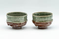 Japanese Teacups - Pair of Obori Soma-Yaki Yunomi - 90ml - Tezumi