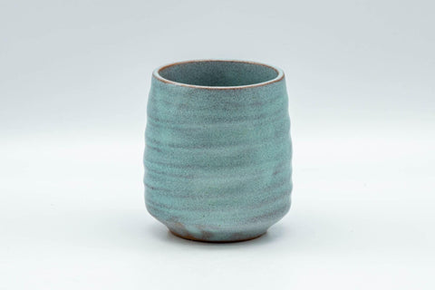 Tezumi — Japanese Teacup - Blue Spiral Yunomi - 110ml — front view