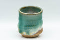 Tezumi — Japanese Teacup - Drip-Glazed Agano-yaki Guinomi - 35ml — tipped to show the interior