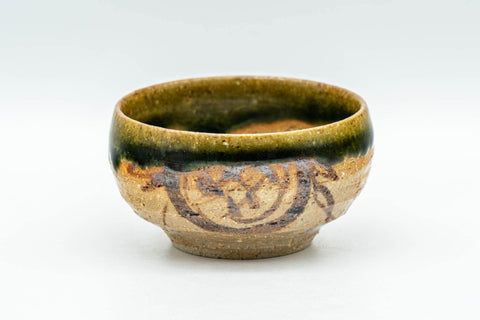 Tezumi — Japanese Teacups - Set of 4 Oribe-yaki Guinomi - 35ml — three-quarter view