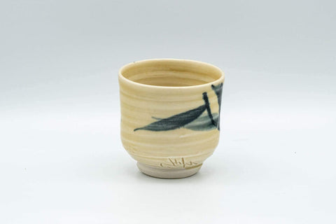 Japanese Teacup - Beige Bamboo Motif Guinomi - 60ml - Tezumi