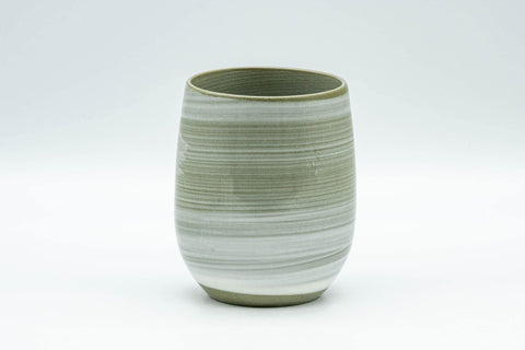 Japanese Teacup - Green Floral Yunomi - 180ml - Tezumi