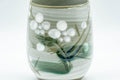 Japanese Teacup - Green Floral Yunomi - 180ml - Tezumi