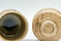 Japanese Teacups - Pair of Shigaraki-yaki Guinomi - 60ml - top-down view showing the interior and foot of the cups