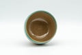 Japanese Teacup - 上野焼 Gold-flecked Agano-yaki Yunomi - 80ml - top-down view showing the glazed interior