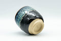 Tezumi — Japanese Teacup - Black Hare's Fur Drip-Glazed Yunomi - 120ml — top-down view of the interior