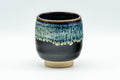 Tezumi — Japanese Teacup - Black Hare's Fur Drip-Glazed Yunomi - 120ml — front view