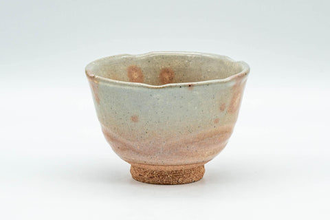 Tezumi — Japanese Teacup - Gohonte Wabi-sabi Hagi-yaki Yunomi - 100ml — front view from another angle