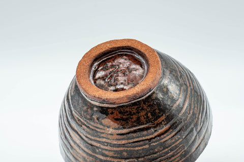 Tezumi — Japanese Teacup - Wabi-Sabi Guinomi - 50ml — closeup of the glaze