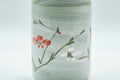 Japanese Teacup - Green Floral Tsutsu-gata Yunomi - 150ml - Tezumi