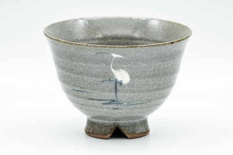 Japanese Teacups - Pair of Egret Matte Grey Glazed Yunomi - 110ml - Tezumi