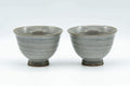 Japanese Teacups - Pair of Egret Matte Grey Glazed Yunomi - 110ml - Tezumi