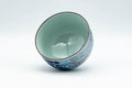 Japanese Teacup - Blue Oval Porcelain Lidded Yunomi - 150ml - Tezumi