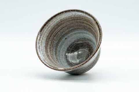 Tezumi — Japanese Teacup - Grey Soaring Bird Yunomi - 80ml — three-quarter view