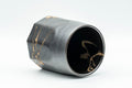 Japanese Teacup - Matte Black Nonagonal Yunomi - 160ml - top-down view showing the interior
