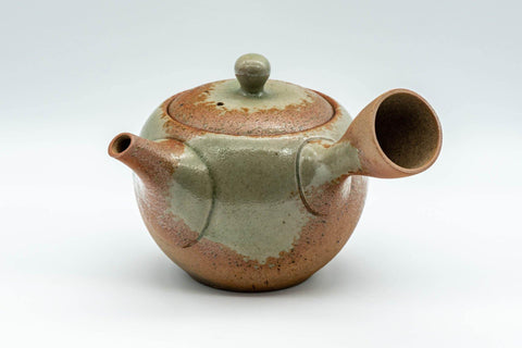 Japanese Kyusu - Green Ash Glazed Stoneware Teapot - 300ml - Tezumi