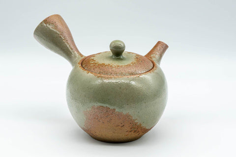 Japanese Kyusu - Green Ash Glazed Stoneware Teapot - 300ml - Tezumi