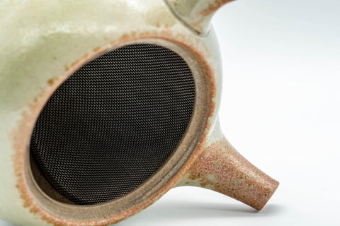 Japanese Kyusu - Green Ash Glazed Stoneware Teapot - 300ml - Tezumi