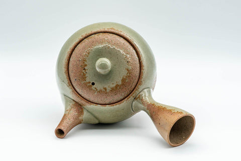 Japanese Kyusu - Green Ash Glazed Stoneware Teapot - 300ml - Tezumi